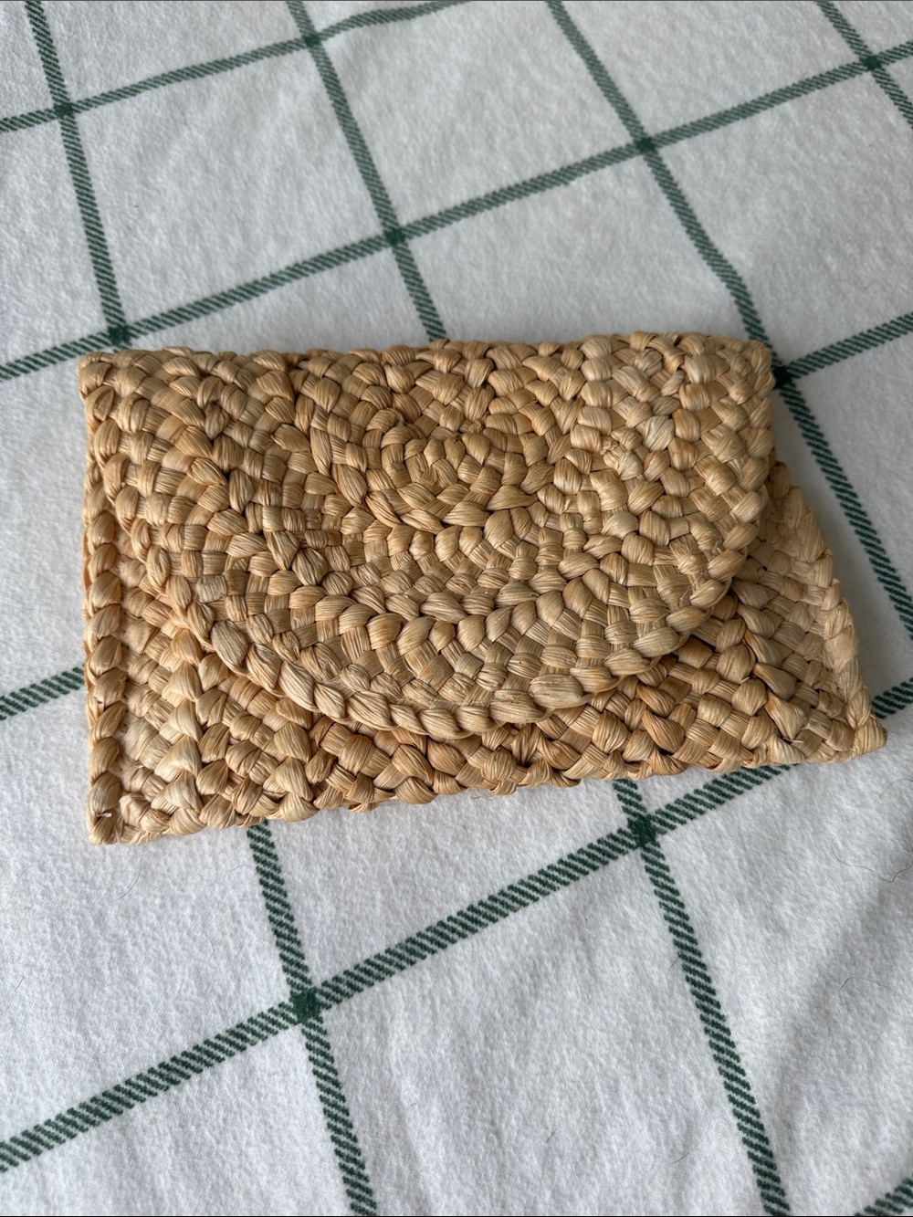 Woven Straw Clutch - Natural